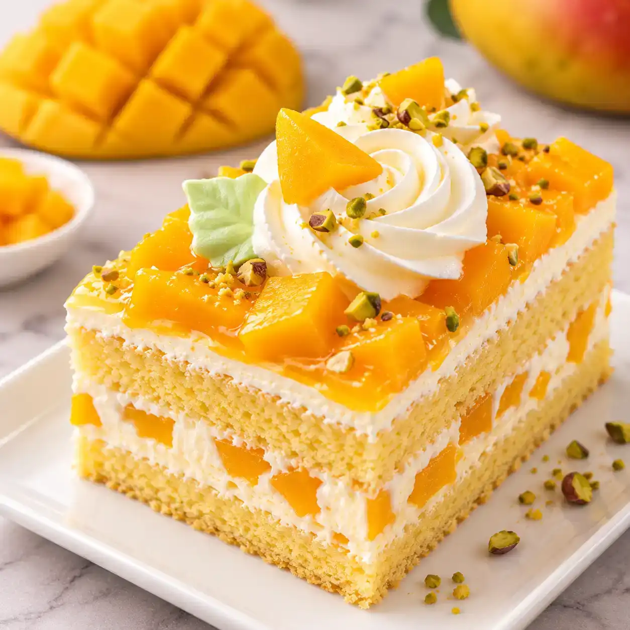 Mango Pastry — Experience a tropical escape with our Mango Pastry at Apna Bazar - Eatery